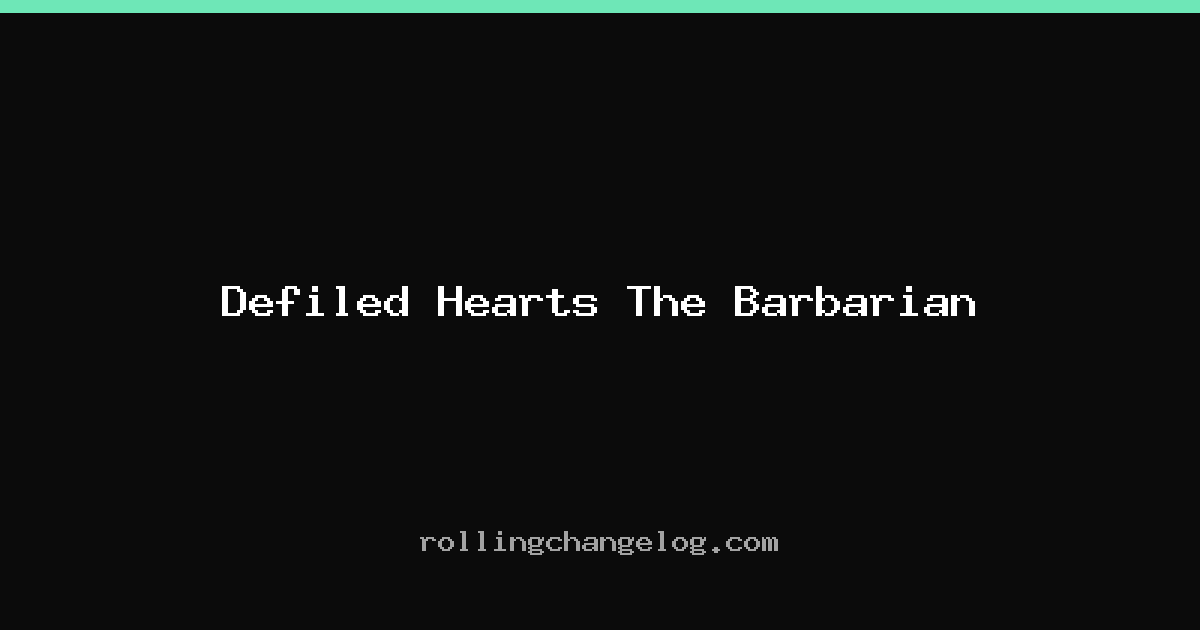 Defiled Hearts The Barbarian cover