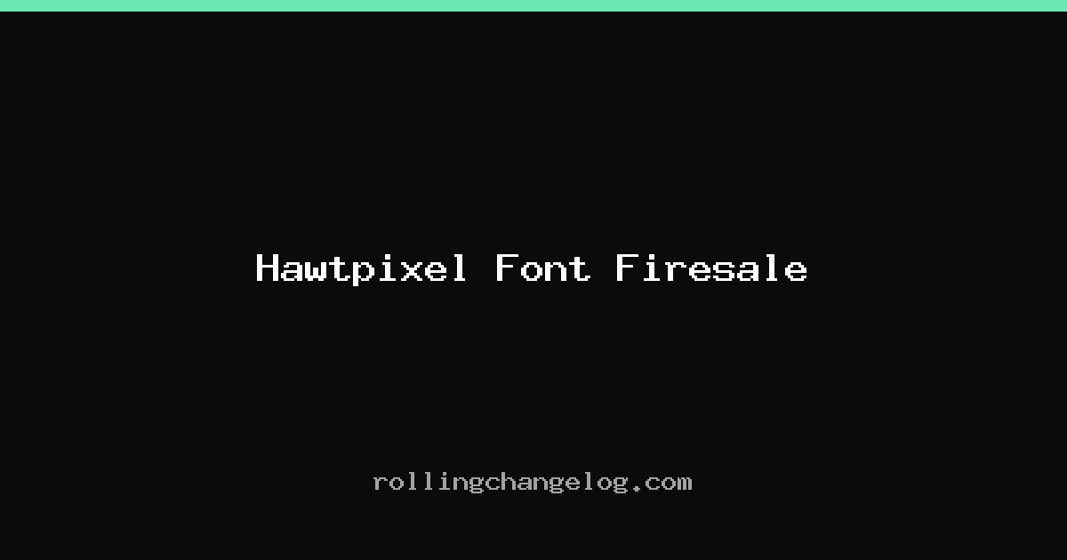 Hawtpixel Font Firesale cover