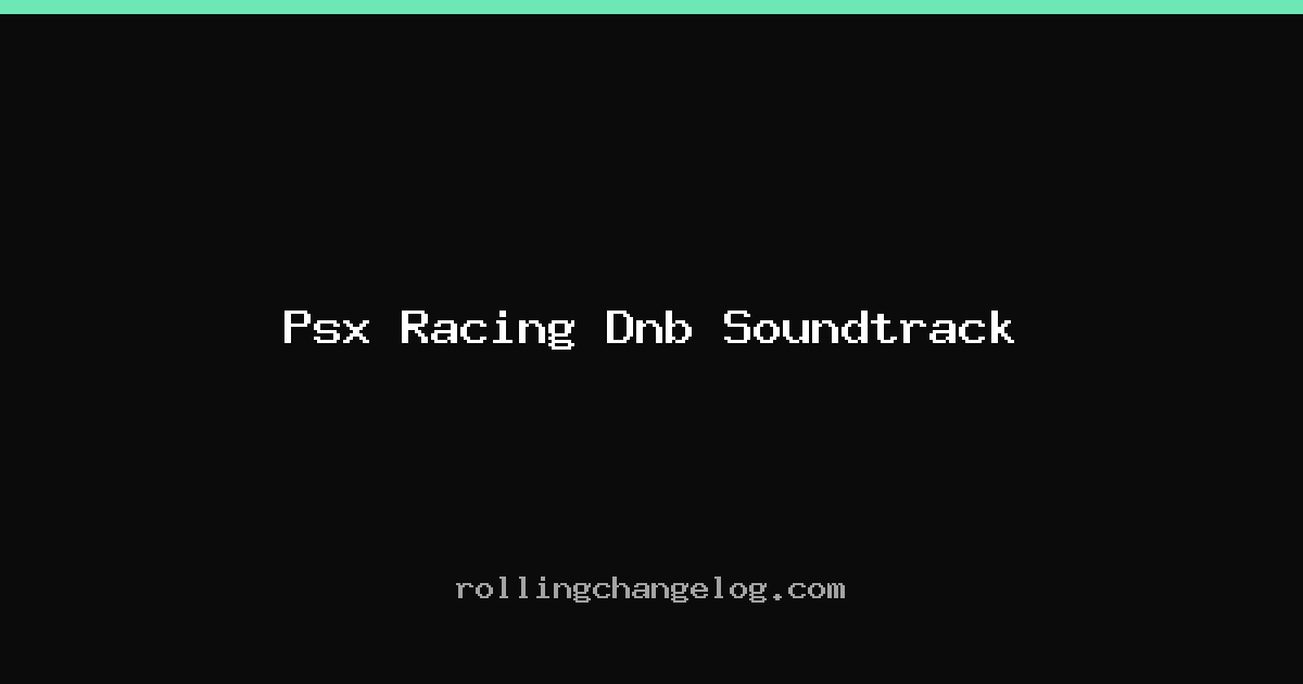 Psx Racing Dnb Soundtrack cover