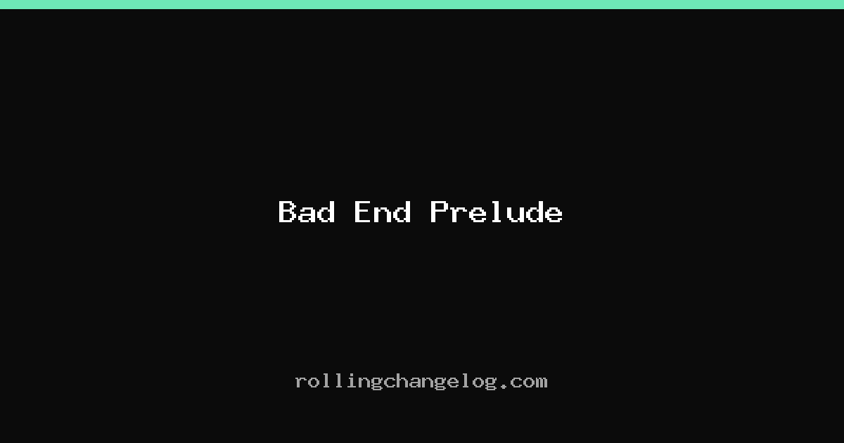 Bad End Prelude cover