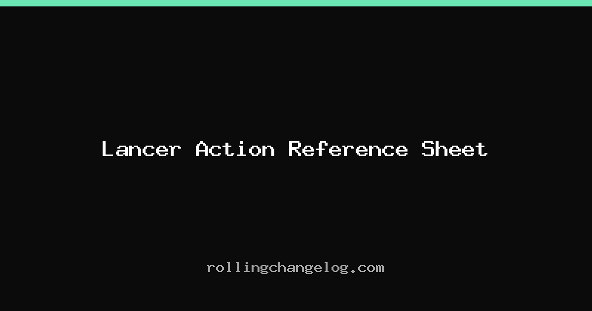 Lancer Action Reference Sheet cover