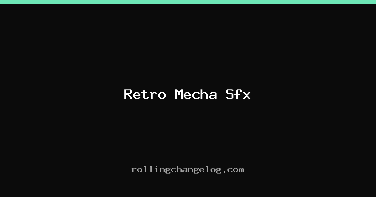 Retro Mecha Sfx cover