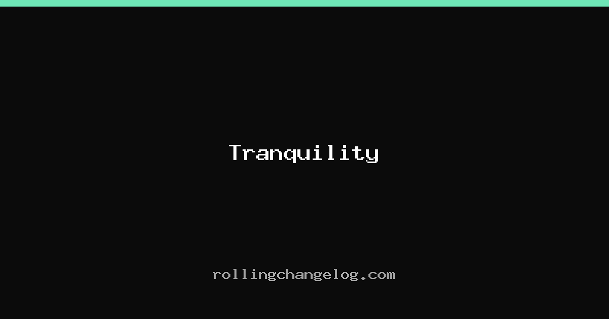 Tranquility cover