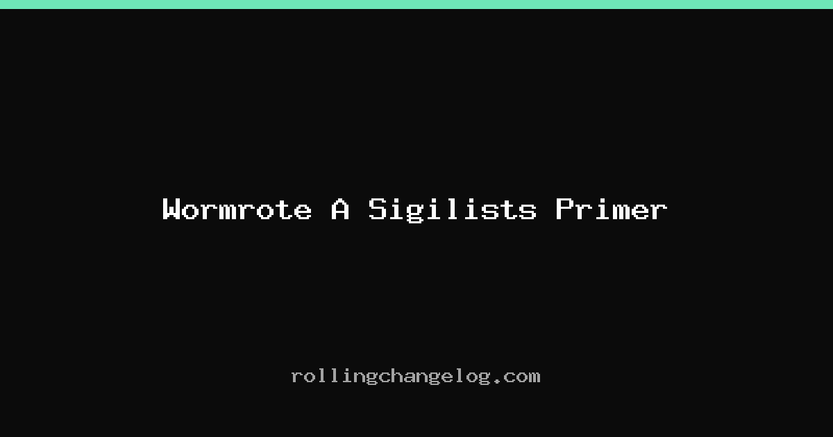 Wormrote A Sigilists Primer cover