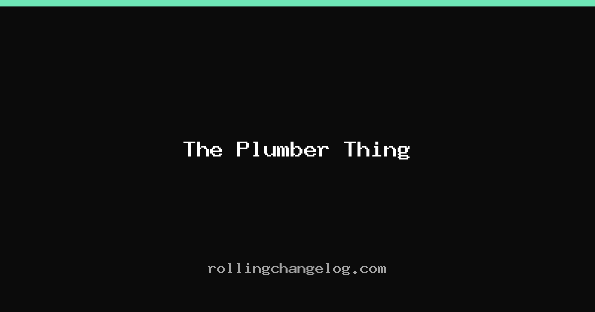 The Plumber Thing cover