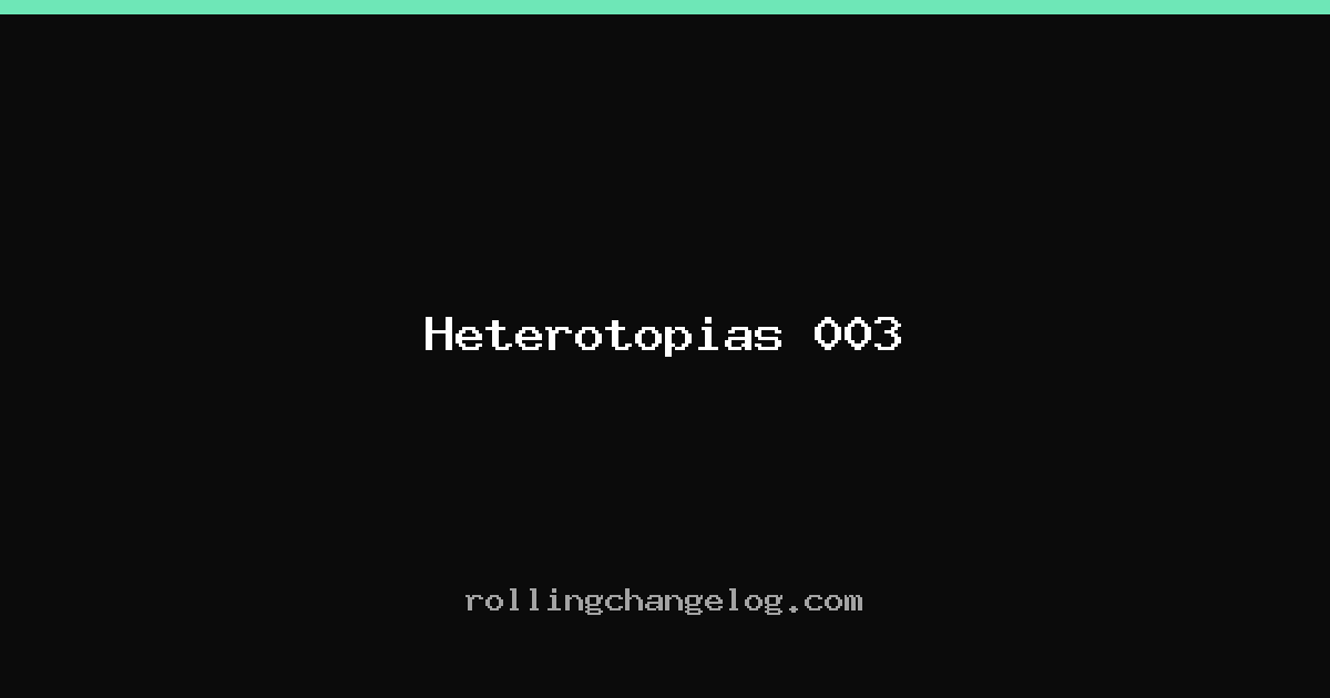 Heterotopias 003 cover