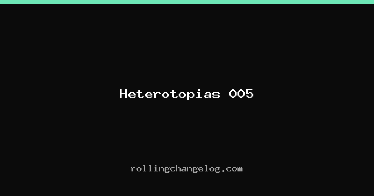 Heterotopias 005 cover