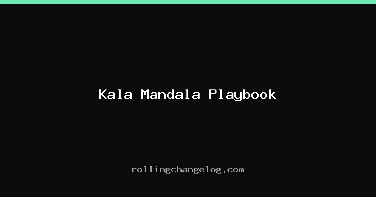 Kala Mandala Playbook cover