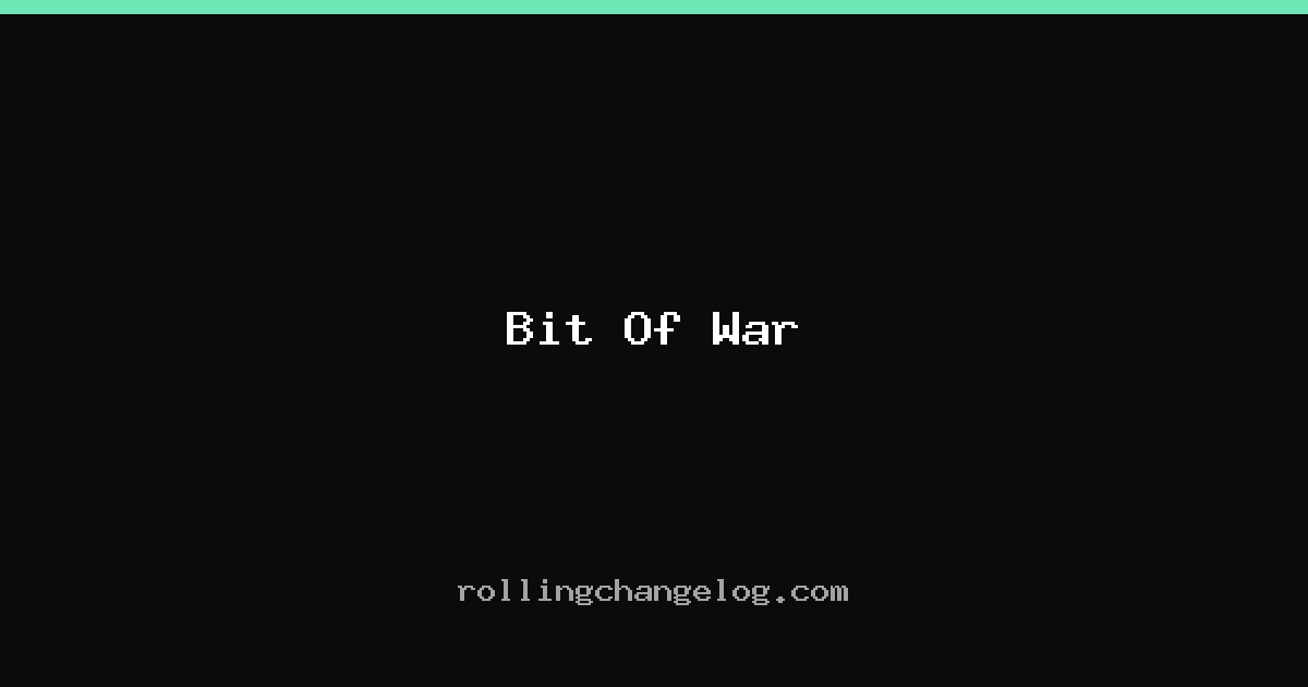 Bit Of War cover