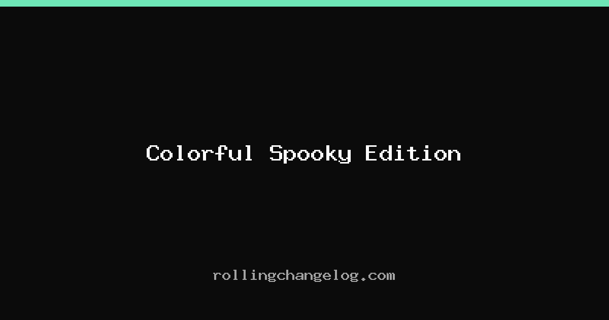 Colorful Spooky Edition cover