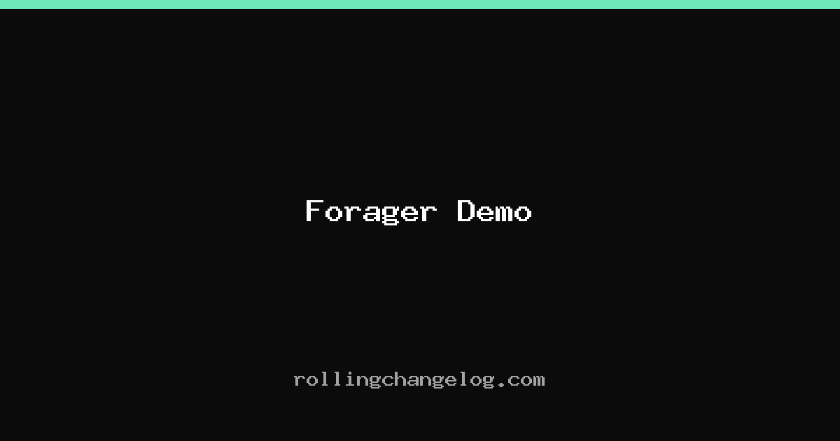 Forager Demo cover