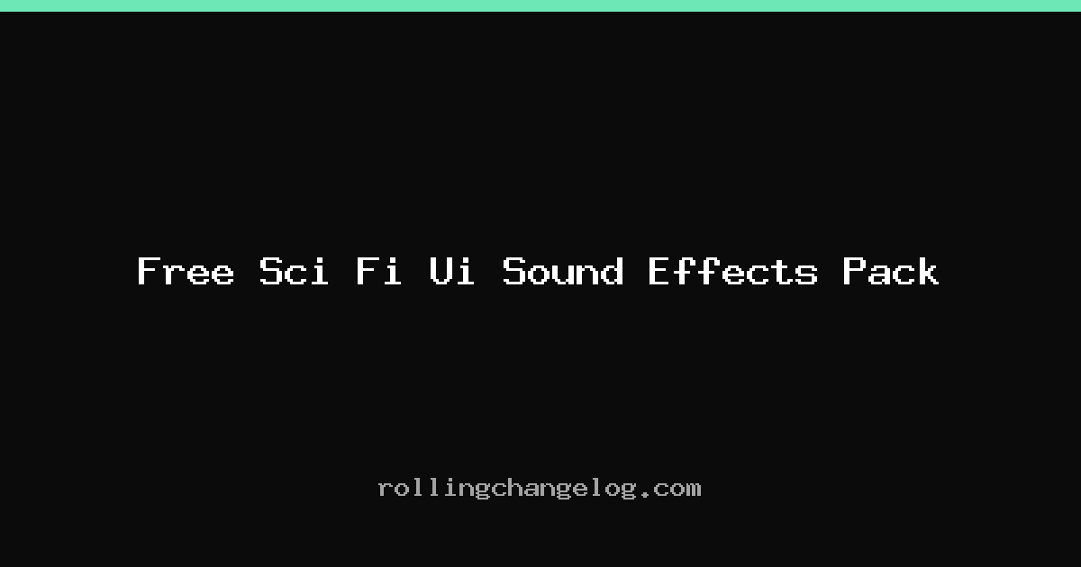 Free Sci Fi Ui Sound Effects Pack cover