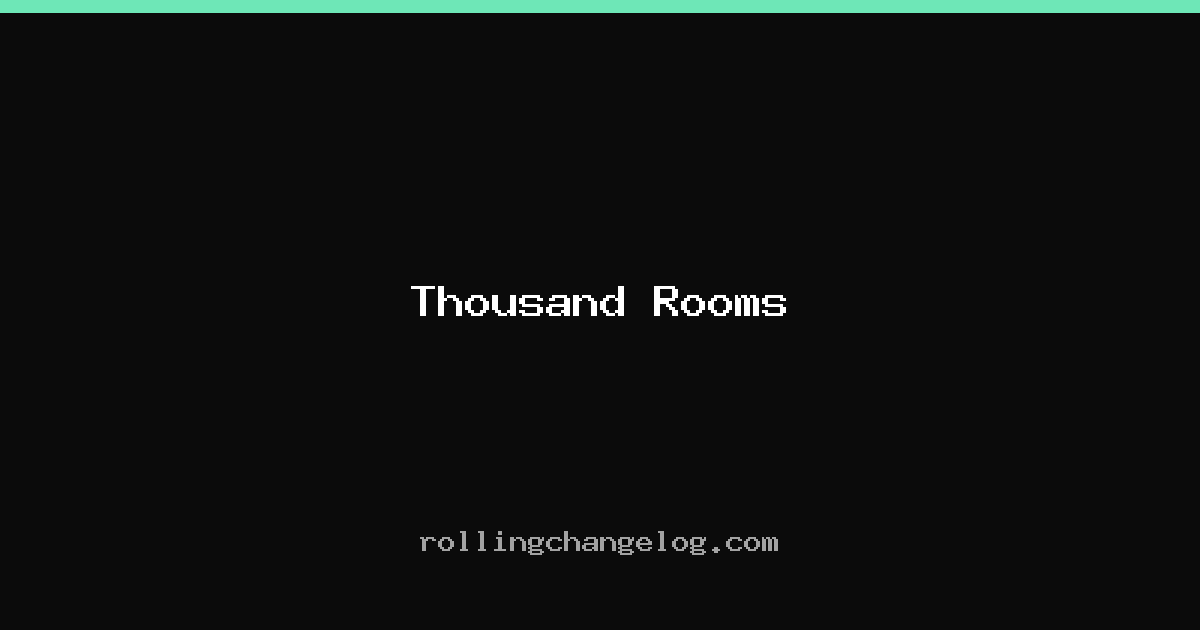 Thousand Rooms cover