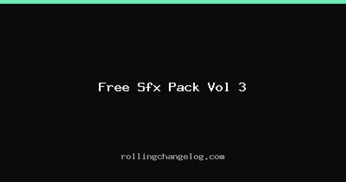 Free Sfx Pack Vol 3 cover