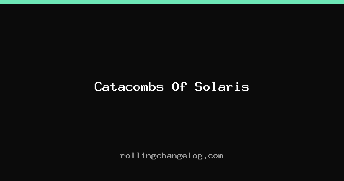 Catacombs Of Solaris cover