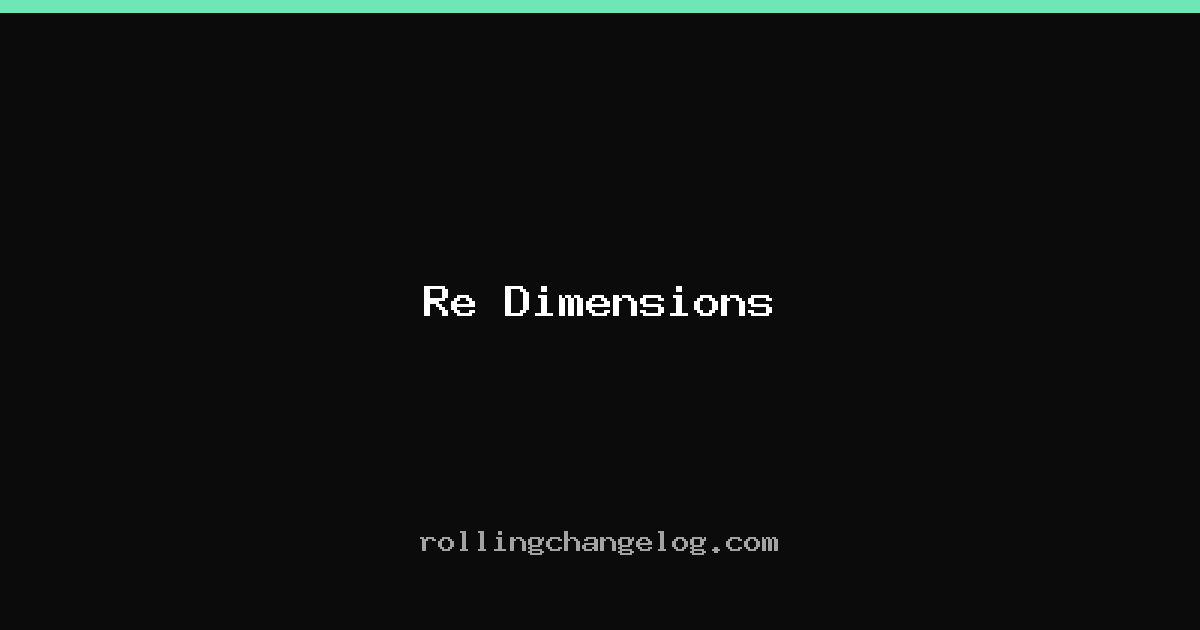 Re Dimensions cover