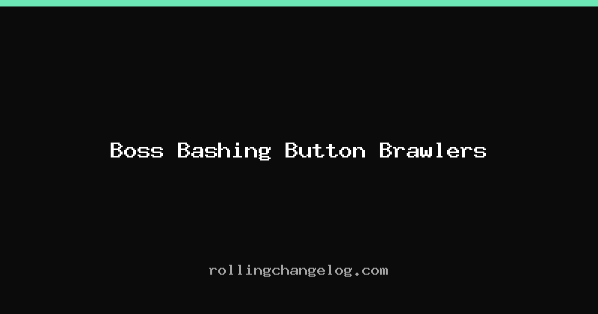 Boss Bashing Button Brawlers cover