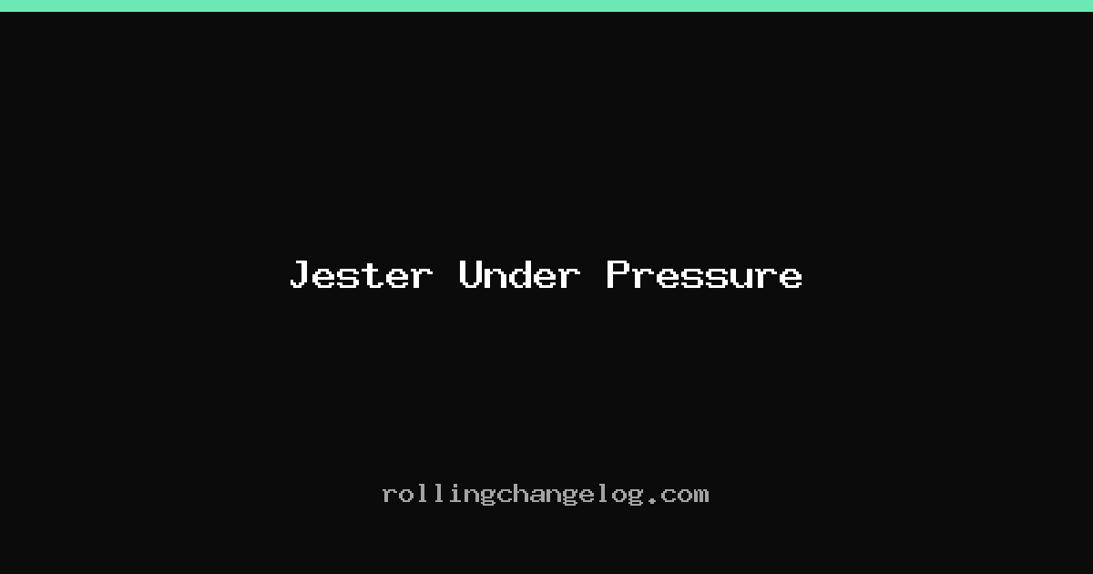Jester Under Pressure cover