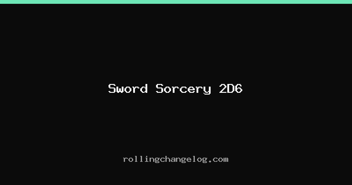 Sword Sorcery 2D6 cover