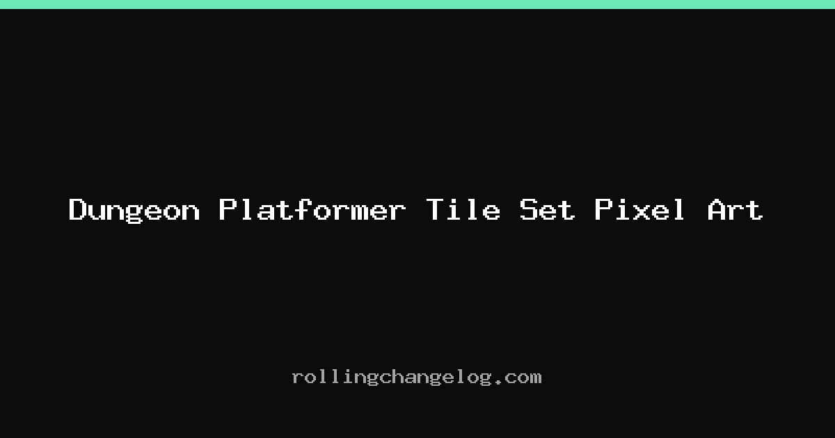 Dungeon Platformer Tile Set Pixel Art cover
