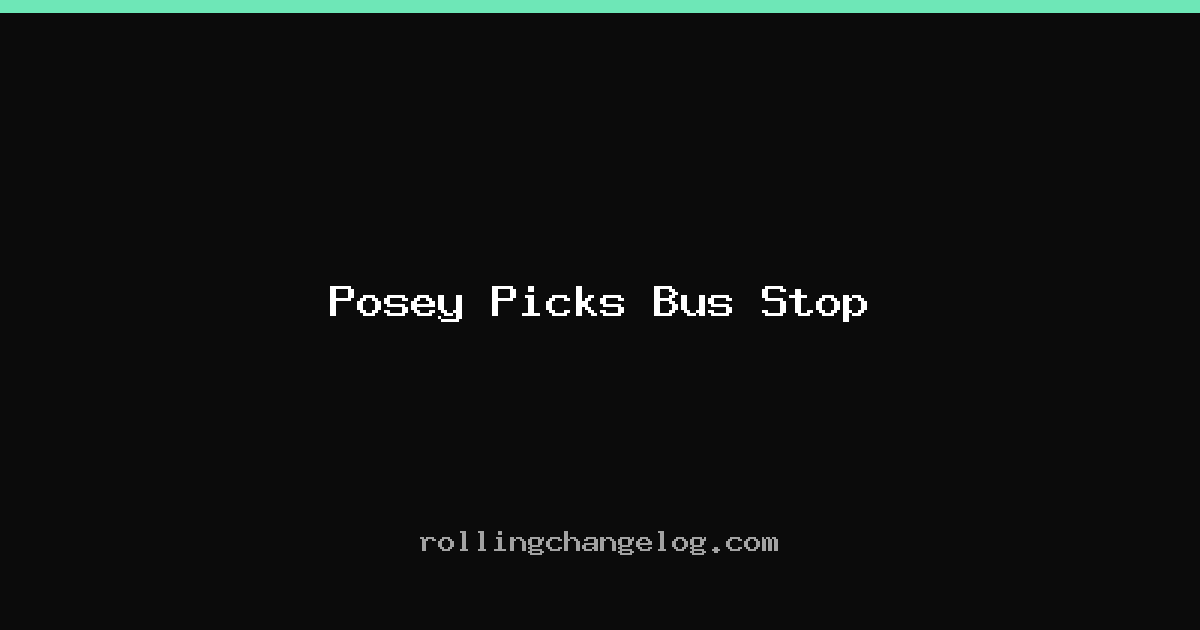 Posey Picks Bus Stop cover