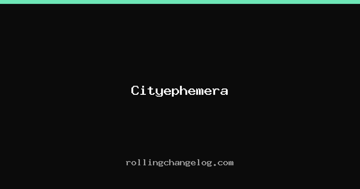 Cityephemera cover