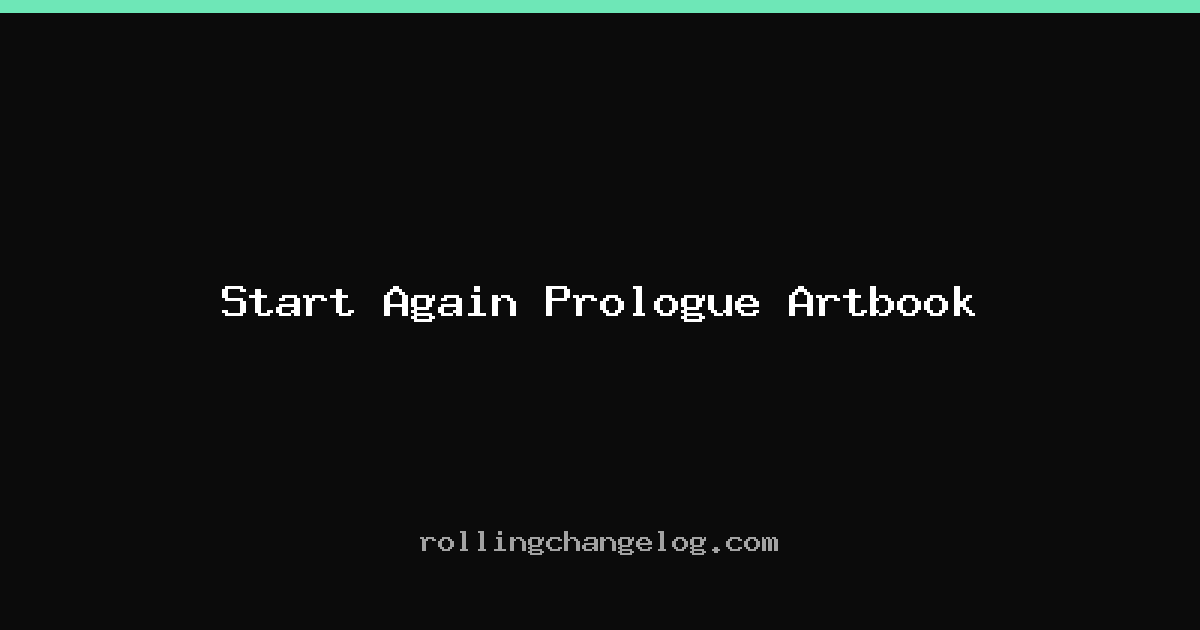 Start Again Prologue Artbook cover