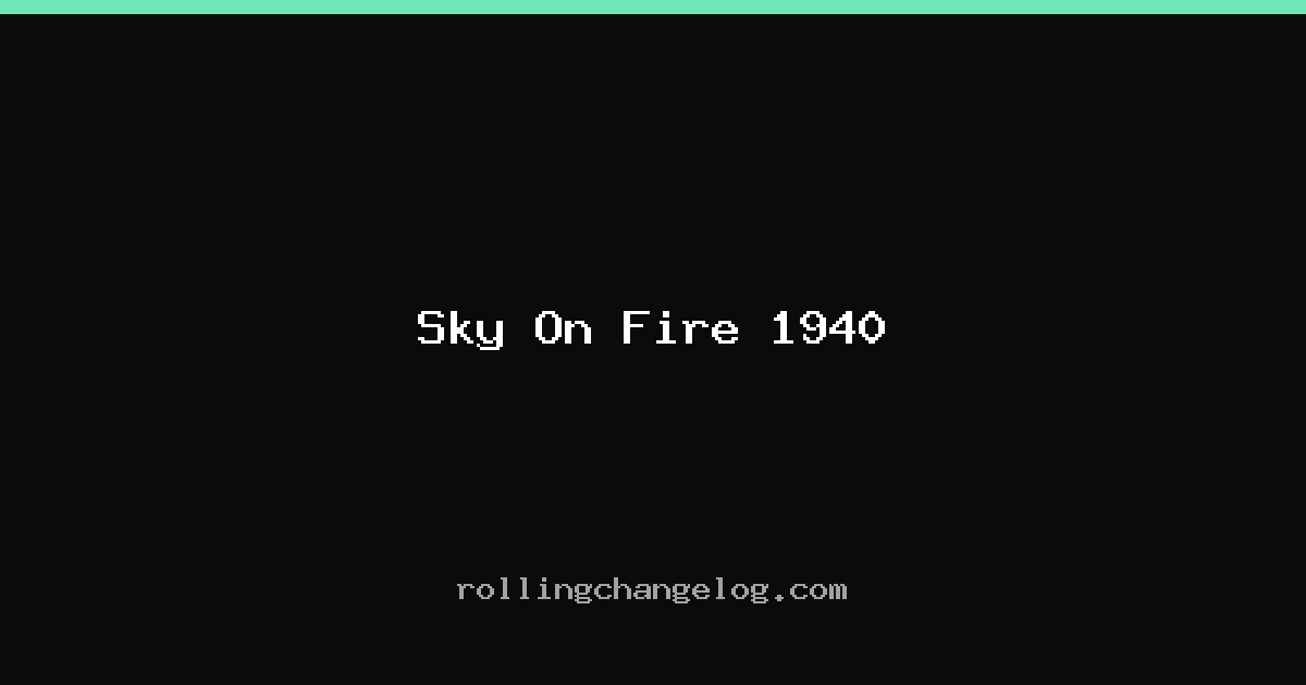 Sky On Fire 1940 cover