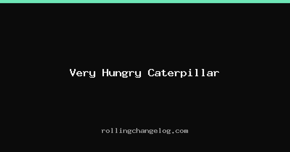 Very Hungry Caterpillar cover