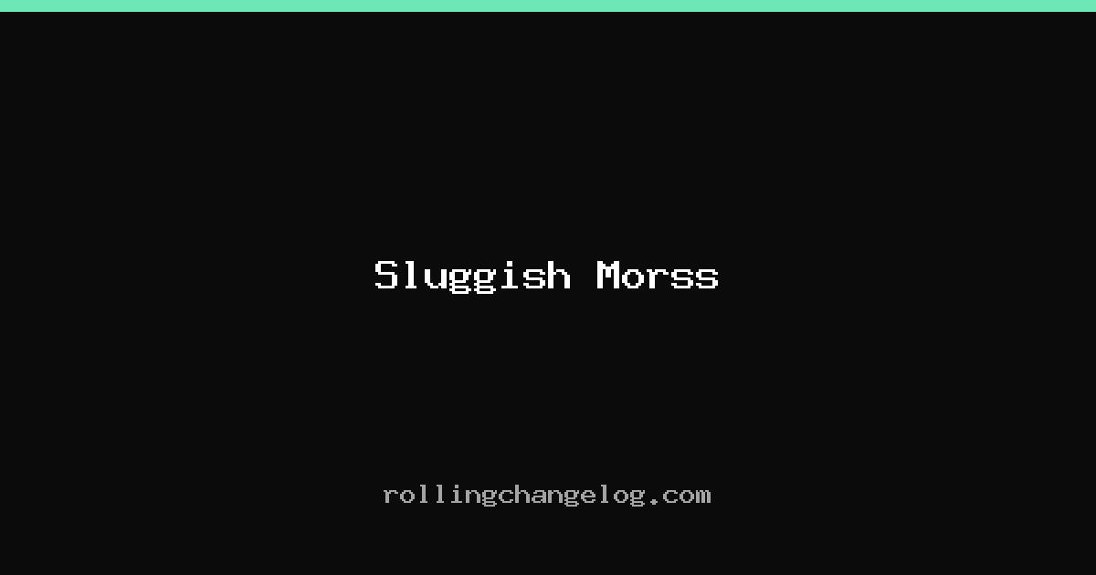 Sluggish Morss cover