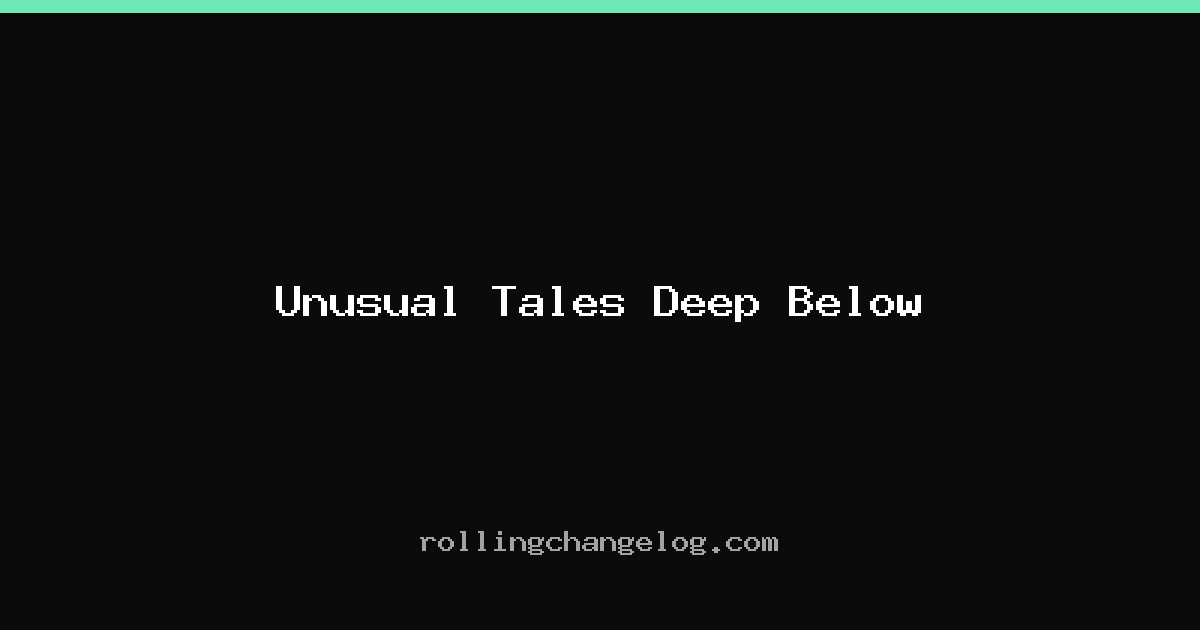 Unusual Tales Deep Below cover