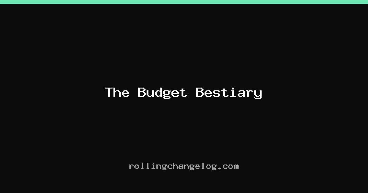 The Budget Bestiary cover