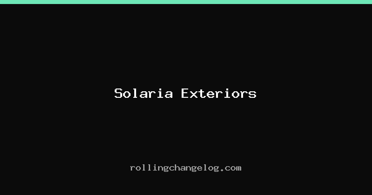 Solaria Exteriors cover