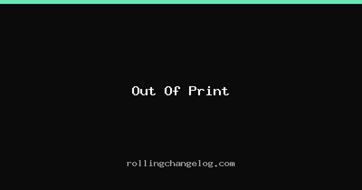 Out Of Print cover