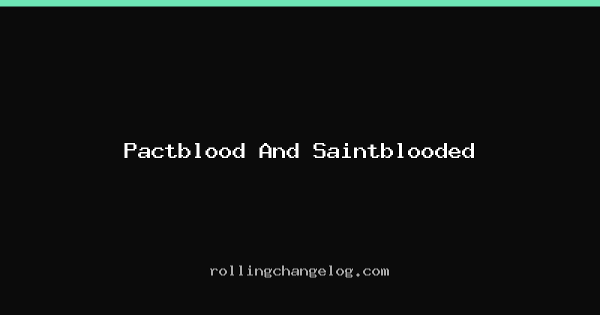 Pactblood And Saintblooded cover