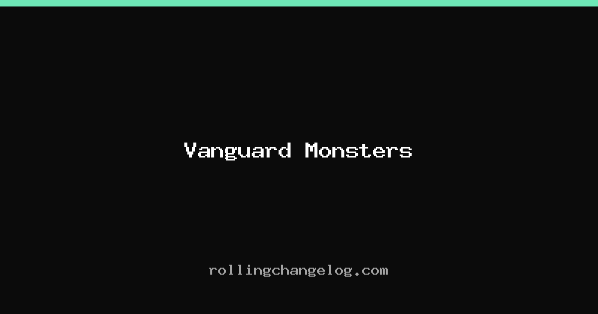 Vanguard Monsters cover