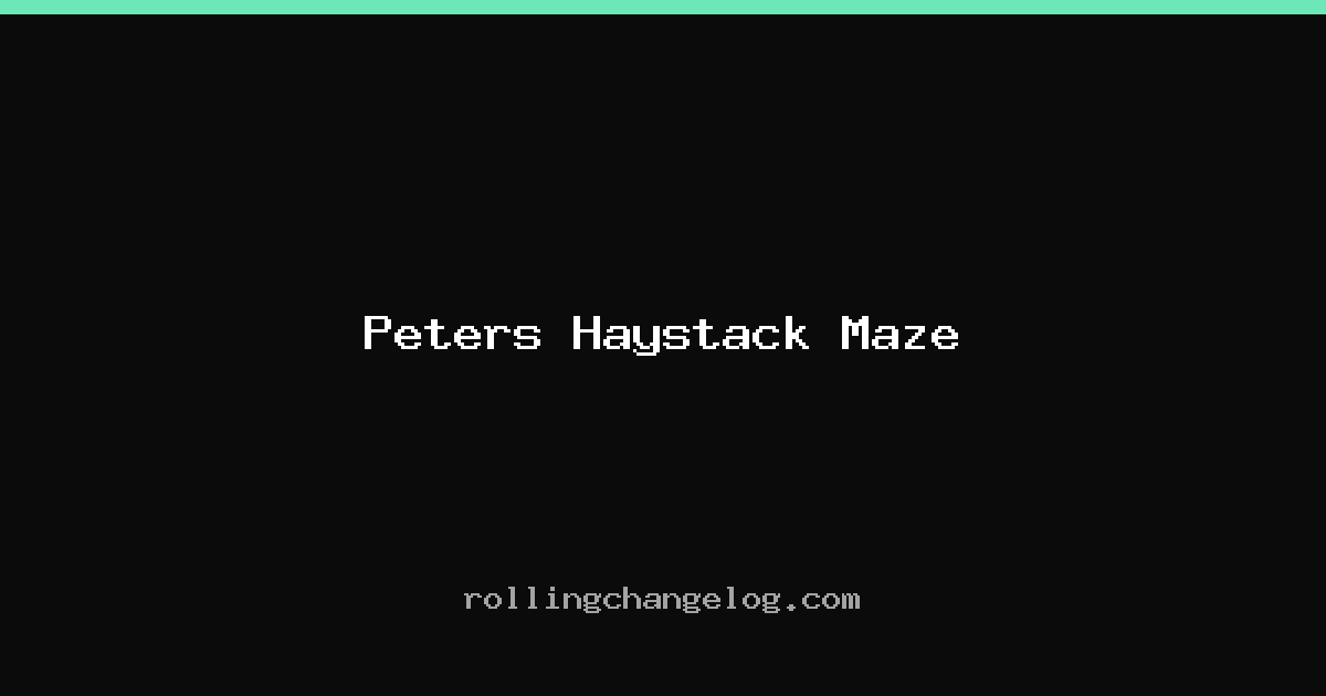 Peters Haystack Maze cover