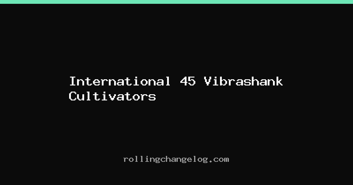International 45 Vibrashank Cultivators cover