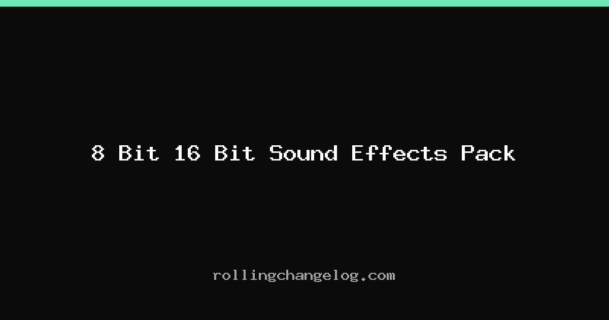 8 Bit 16 Bit Sound Effects Pack cover