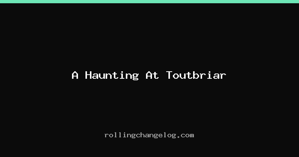 A Haunting At Toutbriar cover