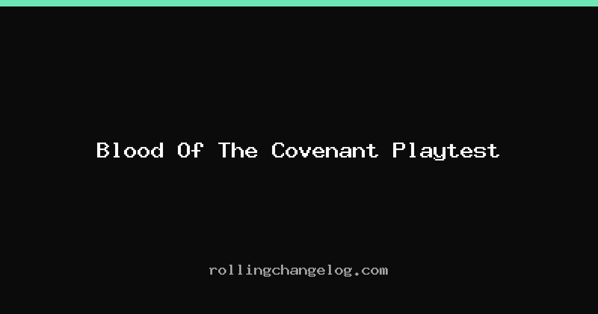 Blood Of The Covenant Playtest cover