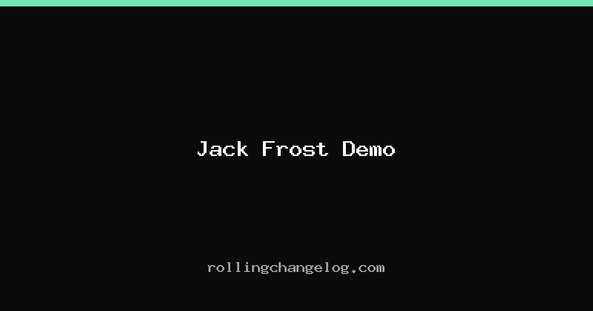 Jack Frost Demo cover