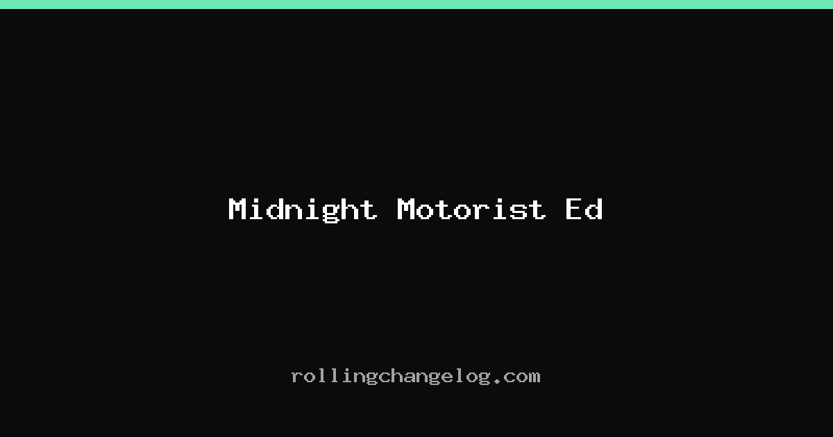 Midnight Motorist Ed cover