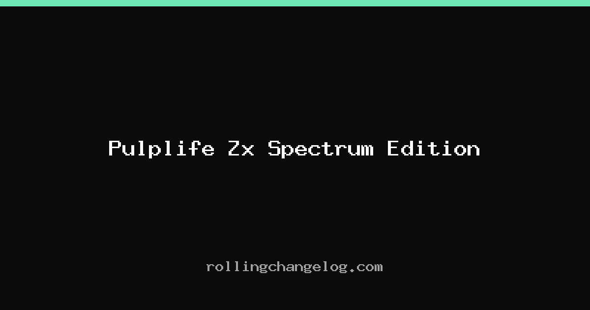 Pulplife Zx Spectrum Edition cover