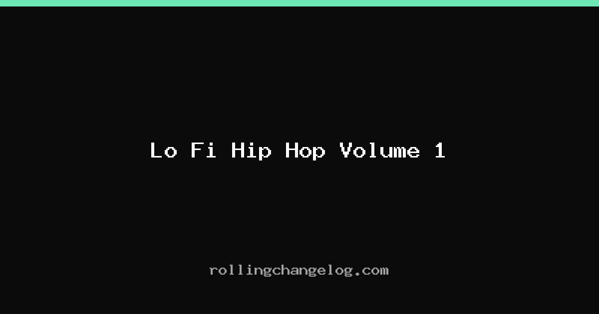 Lo Fi Hip Hop Volume 1 cover