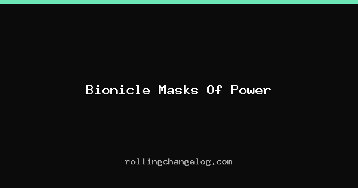 Bionicle Masks Of Power cover