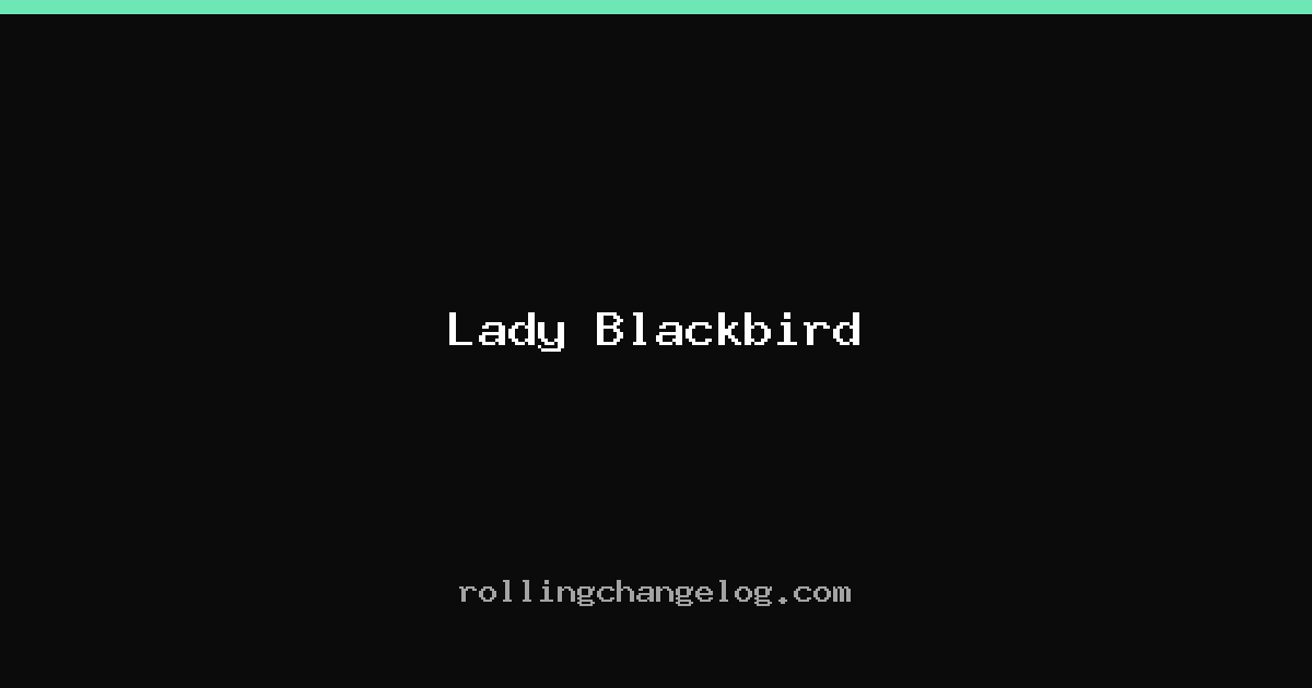 Lady Blackbird cover