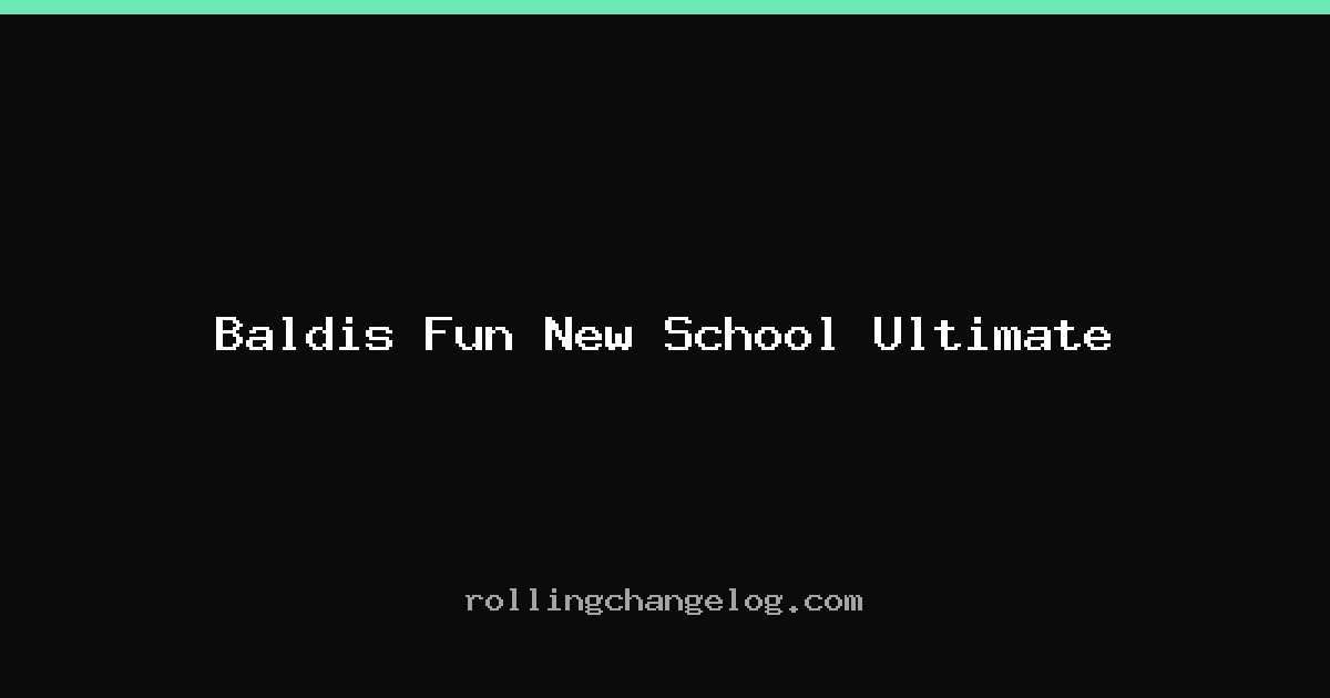 Baldis Fun New School Ultimate cover