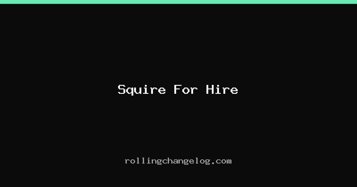 Squire For Hire cover