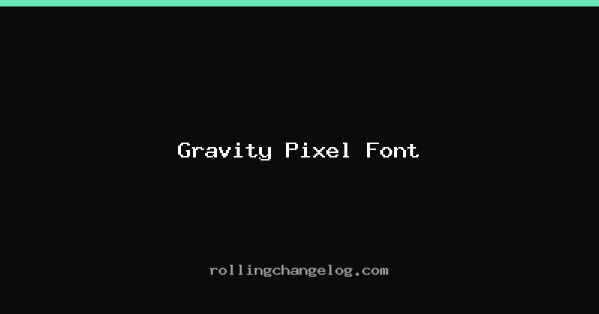 Gravity Pixel Font cover